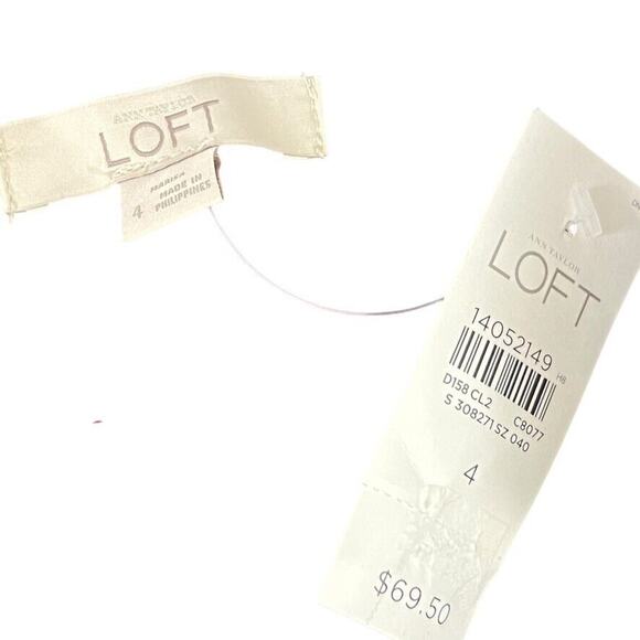 Ann Taylor Loft Marisa Ankle Linen Cotton Blend Plum Stretch Pants NWT sz 4 - Picture 16 of 16